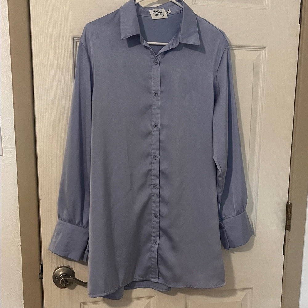 Princess Polly Lavender Button-Up Blouse